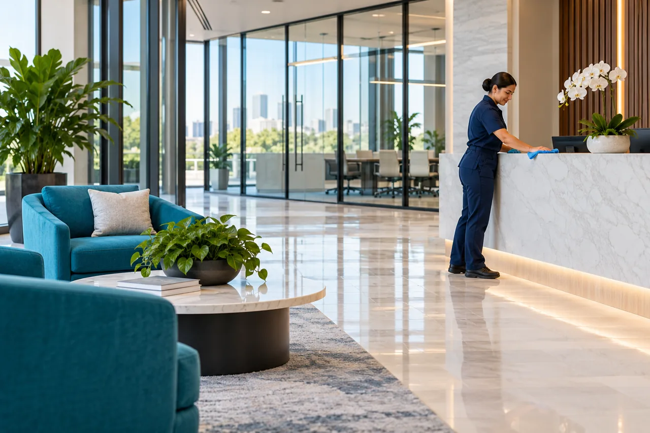 Commercial cleaning illustration