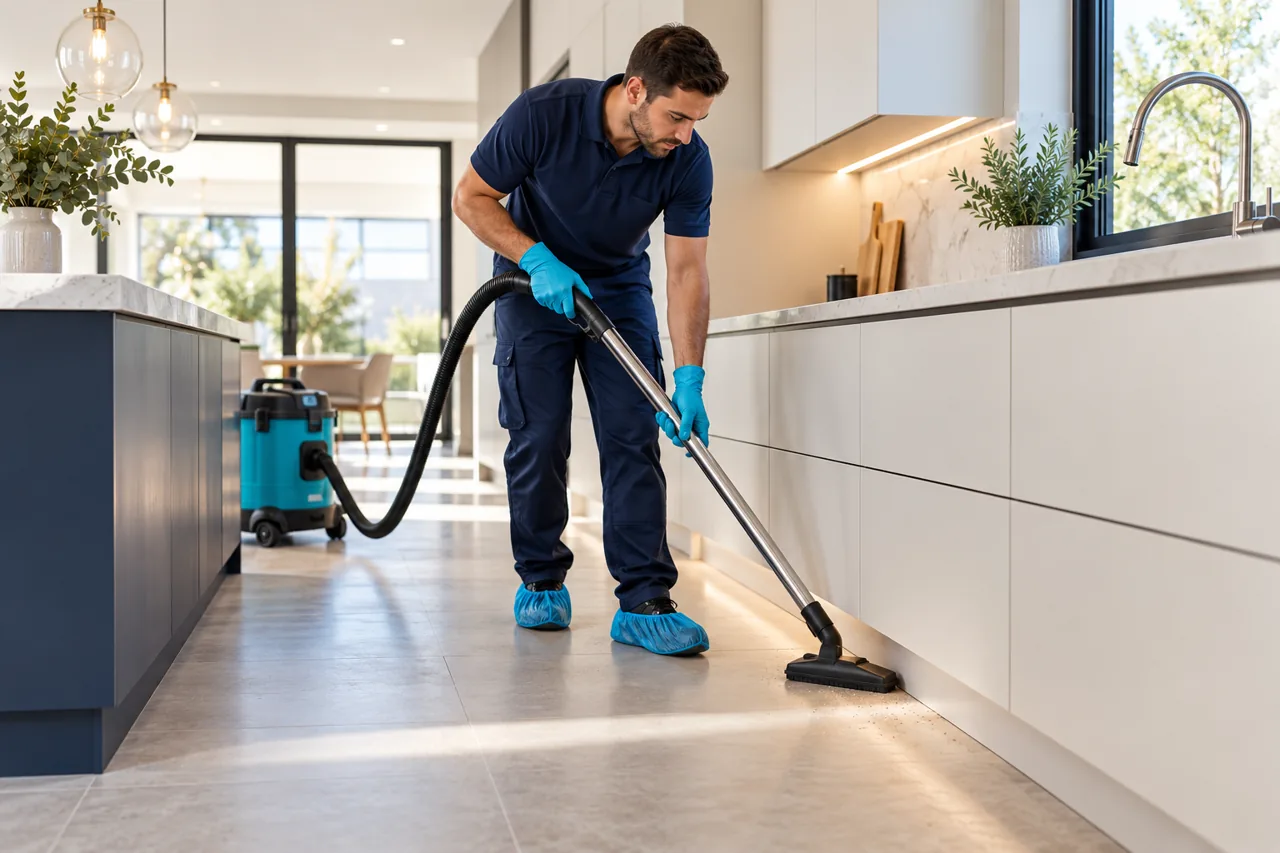 Post construction cleaning illustration